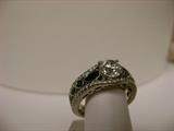 White and Black Diamond Ring
