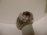 Diamond Ring with Colored Stone