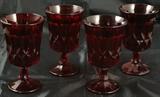 Noritake "Perspective" Ruby Red Goblets (4 Shown of 11) 