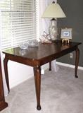 Antique Oak Queen Anne Style Library Table 54"W x 30"D x 29"H)