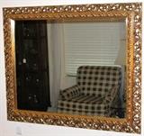 Gold Leaf Framed Mirror (37" x 30")