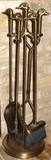 Solid Brass Duck Head Fireplace Tool Set (6 pieces)