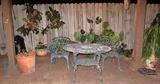 Beautiful Garden Oasis! Vintage sought Aluminum Table with 2 Chairs; Lots of Great Potted Plants