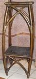 Bend Wood and Cane Plant Stand