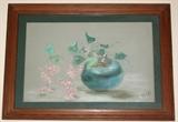 Original Pastels Still Life Framed & Matted signed by Artist V. Kille (earlier work of Virginia North)