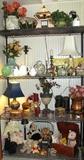 Collection of Lamps, Pottery, Vases & Planters, Brass Candlesticks, Copper, Ceramic Figurines, Decorated Boxes, Doll Furniture, Teddy Bears and More
