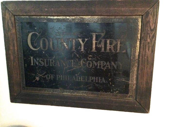 Antique Fire Insurance sign from Phila. (Circa late 1800's)