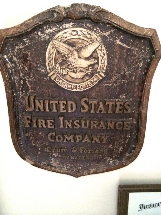  Old Fire Insurance Plaque