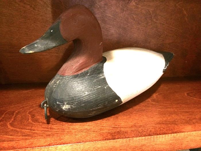 Signed wood duck decoy by Ron Vick (one of two)