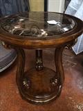 Marge Carson marble end table.