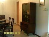 China cabinet, table and chairs
