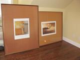 ON LEFT - "DYLAN SHELTER I" PHOENIX ART GROUP - 44" X 55" FRAMED
ON RIGHT - "INTO THE LIGHT" 56" X 48" FRAMED