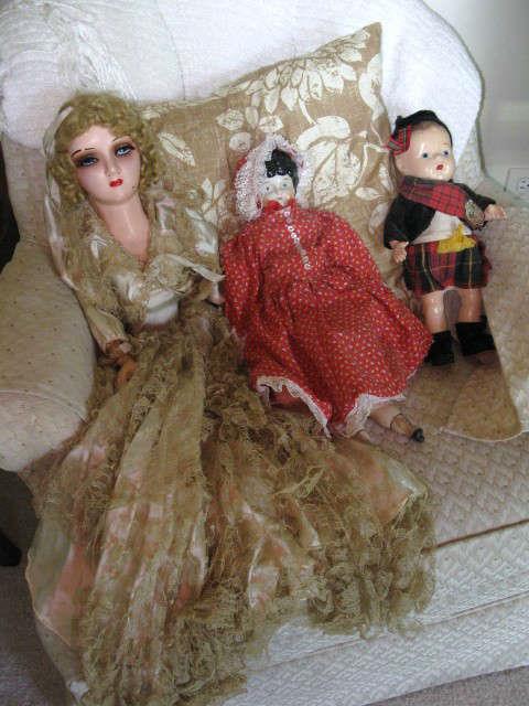 Boudoir doll  China face doll  Highland Laddie doll