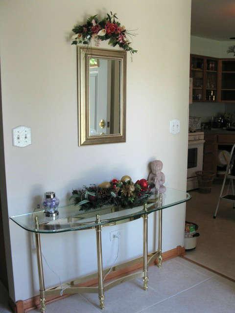 Nice Brass & Glas  entry table