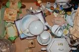 Vintage collectables and depression glass of many colors!!!