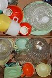 Vintage collectables and depression glass of many colors!!!