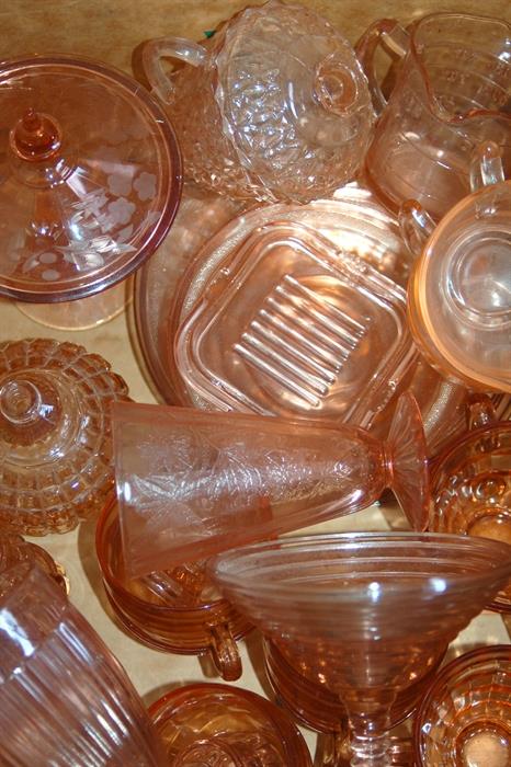 Vintage collectables and depression glass of many colors!!!