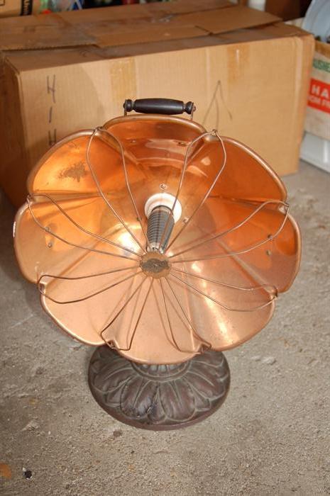 Vintage art deco copper space heater!!!