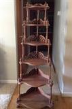 Antique corner etagere 