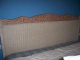 Detail of the whitewashed Queen bedroom set.  

