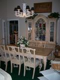 Lexington Hutch, Table with 2 leaves, and 8 chairs