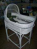 Austrian Wicker Bassinet with removable basket