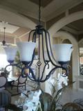 One of the chandeliers that are available for sale. They are already down!