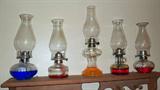 A few of the oil lamps in this great sale