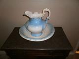Antique pitcher and washbowl