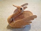 Wicker swan basket