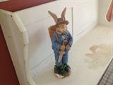 Bunny on the pew! Waiting for YOU!