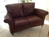 Full leather loveseat