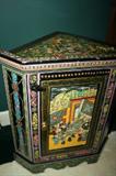 Very unique Asian corner cabinet