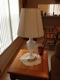 Glass base lamp