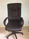 Black Executive chair.  Floor mat is also available