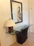 Glass top sofa/entry table