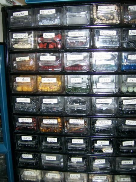 Just a "TINY" portion of the beautiful beads and findings for jewelry making
