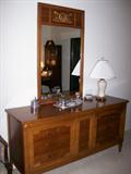 Thomasville Bedroom includes Queen Headboard,Dresser with Mirror, Chest of Drawers and nightstand. All like new