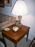 Lamp table with drawer - also has a matching round lamp table