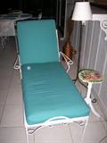 White Iron Adjustable Lounge Chair