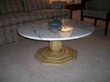 Coffe table with removable marble top