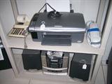 Epson printer and Sony stereo with speakers