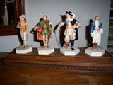 The museum collection figurines on their base