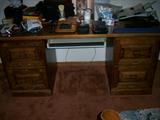 Desk with wood file cabinets