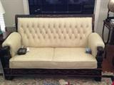 Leather loveseat