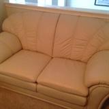 Leather sofa, loveseat & chair