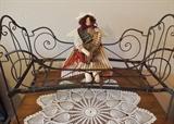 Antique Wrought Iron Doll Bed