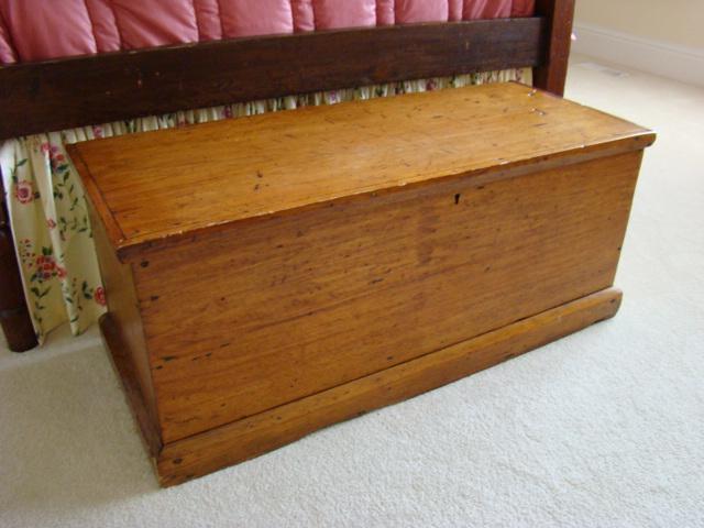 wooden dowery trunk
