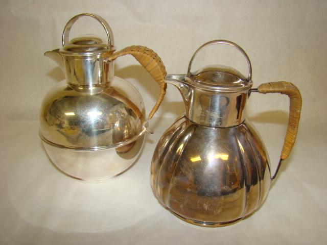 sterling and plated tea pots