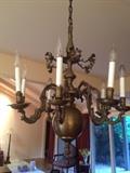 Vintage brass chandelier